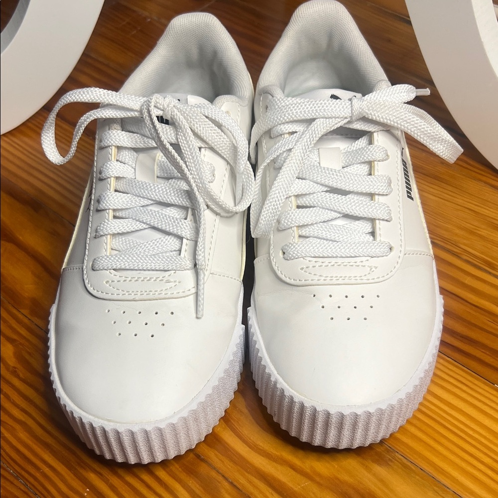Puma Classic White Lace-Up Sneakers